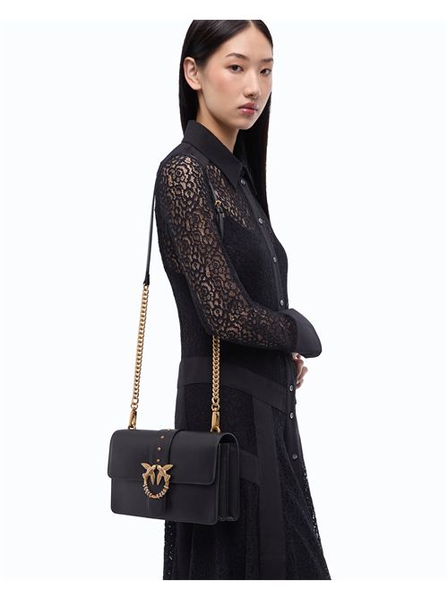 Borsa a tracolla media Love Bag One in pelle con fibbia gioiello PINKO | 107070A0F1/Z99Q